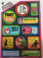 2 vintage stickervellen met school stickers, Verzenden, Zo goed als nieuw