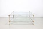 Vintage Hollywood Regency salontafel van Pierre Vandel Paris, Ophalen, Gebruikt, 100 tot 150 cm, Vierkant