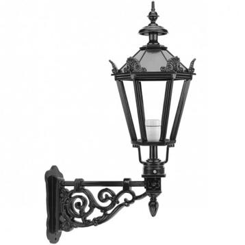 Klassieke buitenlamp, aluminium - zwart, kasteelarm beschikbaar voor biedingen