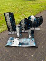 Glazen Kunstobjecten Set - Blauw/Zwart, Ophalen, Blauw, 75 cm of meer, Glas