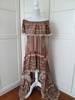 Miss June nieuwe bruine hippie off shoulder high low jurk M, Maat 38/40 (M), Bruin, Miss June, Nieuw