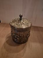 Verzilverde theebus met deksel, Ophalen of Verzenden, Zilver