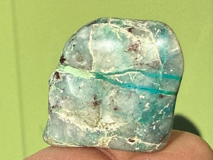 Chrysocolla met Chalcedoon broekzaksteen mineralen, Verzamelen, Mineralen en Fossielen, Mineraal, Ophalen of Verzenden