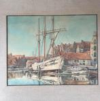 Aquarel van B. van de Heijden, Antiek en Kunst, Kunst | Schilderijen | Klassiek, Ophalen of Verzenden