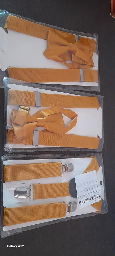 Bretels met Vlinderdas Set Geel - Kinderen, Kleding | Heren, Stropdassen, Nieuw, Effen, Geel, Ophalen