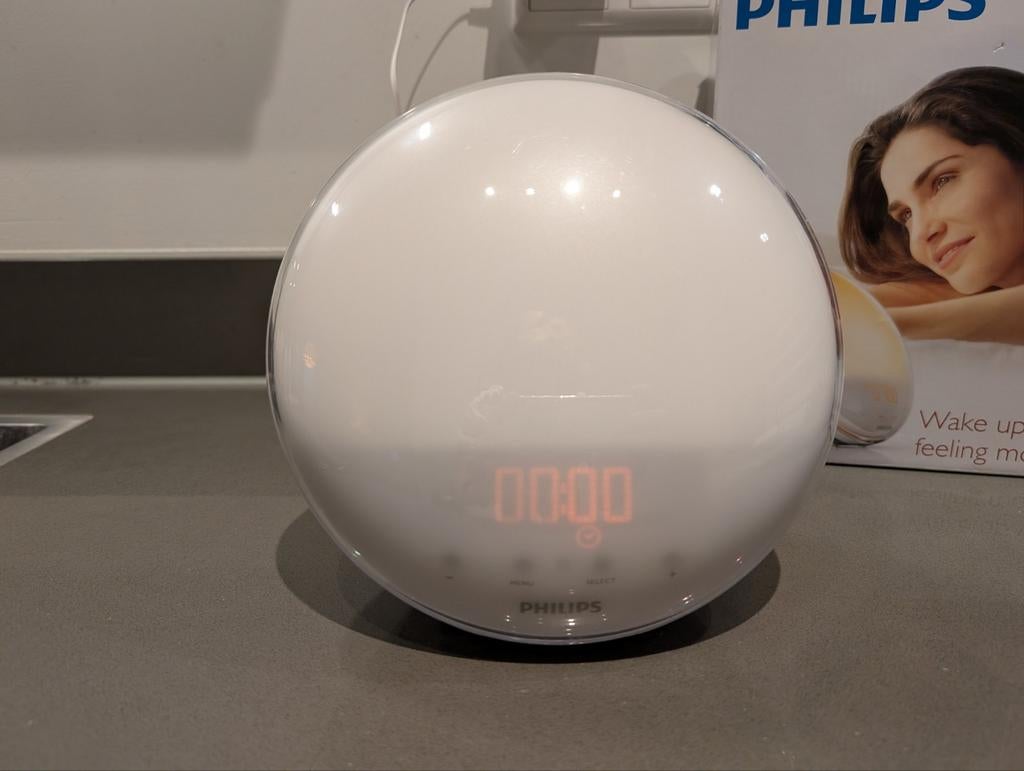 Philips Wake-up Light HF3520 Lichtwekker, Ophalen of Verzenden, Zo goed als nieuw, Digitaal, Wekker of Tafelklok