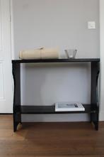 Oud brocante klompenbankje zwart *Pronck & Praal*, Ophalen of Verzenden