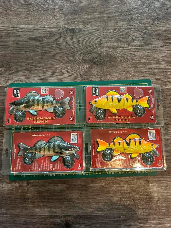 Dam effzett slide’n roll perch swimming bait/jerkbait., Watersport en Boten, Hengelsport | Roofvissen, Zo goed als nieuw, Overige typen