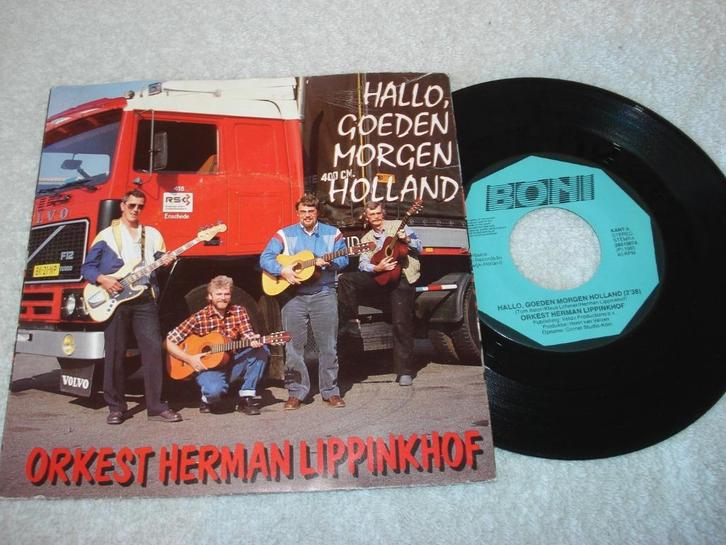 Herman Lippinkhof   Hallo Goeden Morgen Holland   Orgineel, Cd's en Dvd's, Vinyl Singles, Zo goed als nieuw, Single, Nederlandstalig