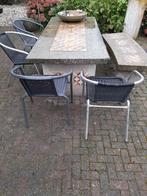 Tafel van beton en bankje, Tuin en Terras, Zo goed als nieuw, Ophalen