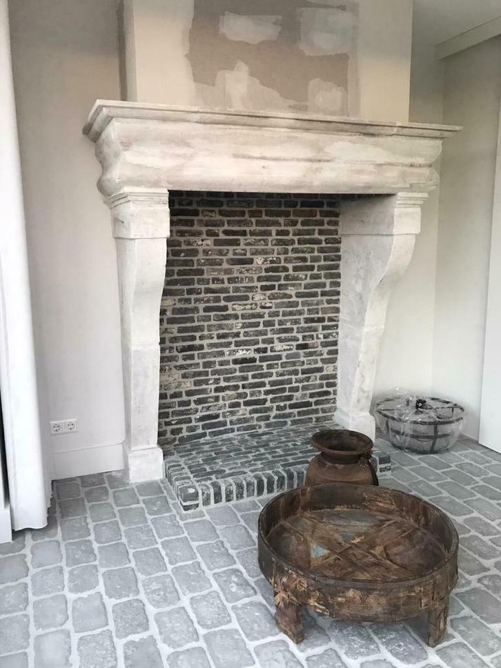 Zandstenen schouw/kalkstenen schouw grote collectie, Huis en Inrichting, Haarden, Zo goed als nieuw, Houthaard, Ophalen of Verzenden