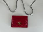 Gucci GG Marmont Red Leather Card Holder, Sieraden, Tassen en Uiterlijk, Portemonnees, Ophalen of Verzenden, Nieuw, Rood, Leer