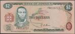 Jamaica 2 dollars ND(1970) UNC p.58a (# 79), Verzenden, Midden-Amerika, Los biljet