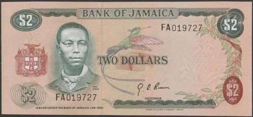 Jamaica 2 dollars ND(1970) UNC p.58a (# 79), Postzegels en Munten, Bankbiljetten | Amerika, Los biljet, Midden-Amerika, Verzenden