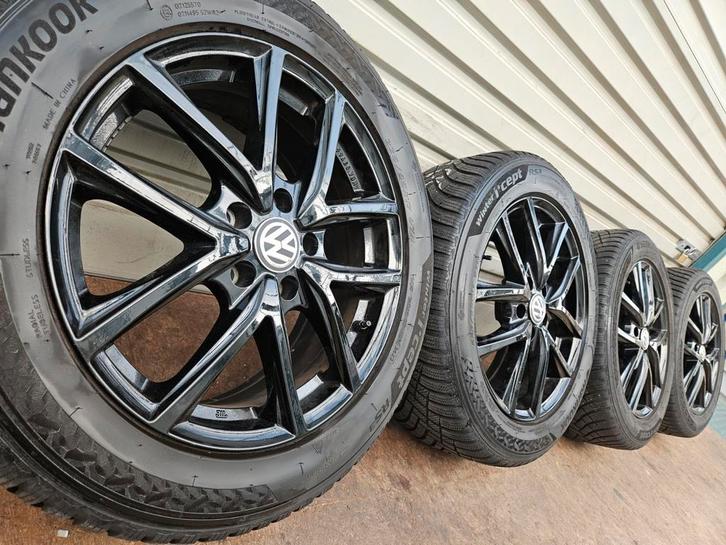 17 inch Vw Tiguan Skoda Kamiq SEAT Ateca velgen winterbanden, Auto diversen, Dakkoffers, Gebruikt, Ophalen of Verzenden