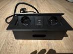 Inbouw stekkerdoos met USB - 2x stopcontact + 2x USB, Doe-het-zelf en Verbouw, Ophalen of Verzenden, Zo goed als nieuw, Stopcontact