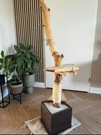 Krabpaal van hout in beton, Dieren en Toebehoren, Ophalen, Gebruikt, Krabpaal
