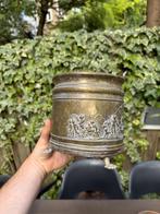 Antieke koperen plantenbak, Ophalen, Gebruikt, Rond, Minder dan 25 cm