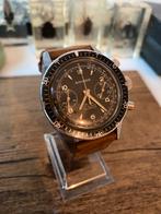Vintage gander diver chronograph atu, 38mm, 1960-1970, watch, Overige merken, Leer, Staal, Verzenden