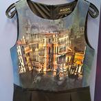 Addy van den Krommenacker artsy jurk Venetië mt 40 nr 50538, Maat 38/40 (M), Blauw, ., Addy van den Krommenacker