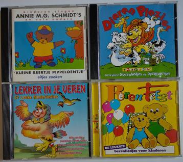 4x CD kinderliedjes: Pippeloentje, Dierenplezier, Berenfeest beschikbaar voor biedingen
