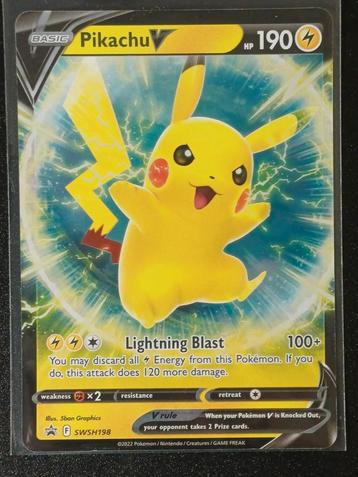 Pikachu V SWSH198 Promo - Near Mint beschikbaar voor biedingen