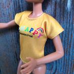 Geel Barbie shirt met korte mouw, Ophalen of Verzenden, Zo goed als nieuw, Barbie