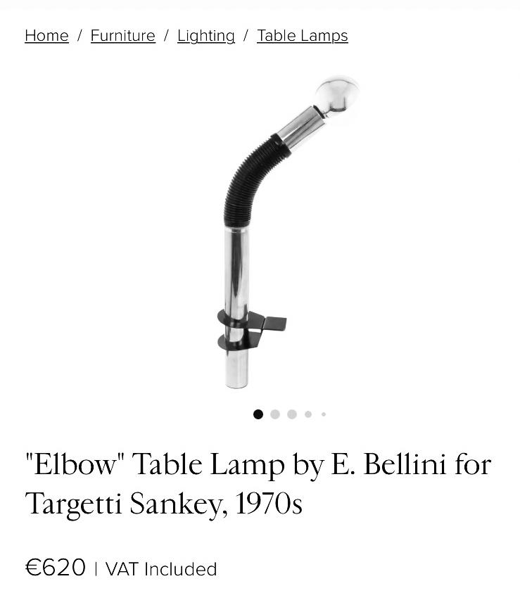 Targetti vintage lamp, Ophalen of Verzenden, Zo goed als nieuw, Kraan