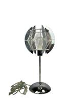 Globo Tafellamp, Paul Secon Swag nylon chroom acryl # 9435, Space Age, Gebruikt, G, Globo
