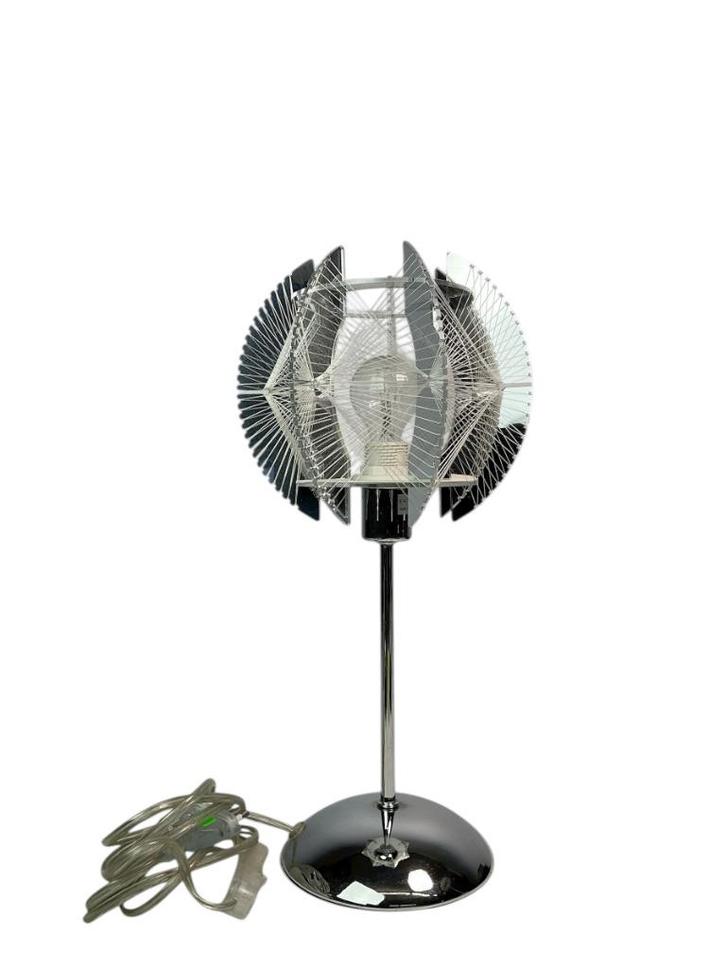 Globo Tafellamp 21827, Paul Secon Swag nylon chroom acryl, Huis en Inrichting, Lampen | Tafellampen, Gebruikt, Minder dan 50 cm