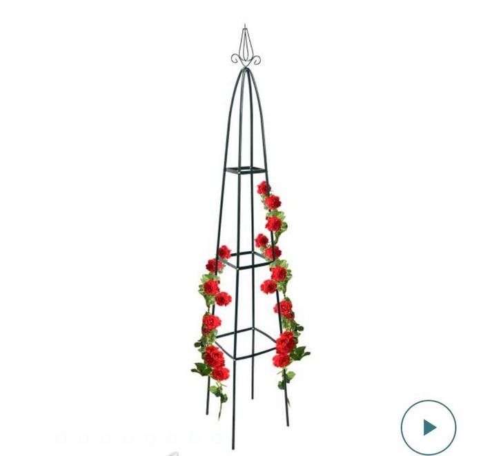 Tuin Obelisk Klimrek - Ideaal voor Klimplanten, Tuin en Terras, Tuinstekers, Nieuw, Ophalen of Verzenden