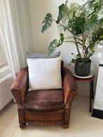 Leren stoel vintage, Huis en Inrichting, Stoelen, Ophalen, Gebruikt, Bruin, Leer