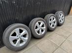 Nissan lichtmetalen velgen met winterbanden 215/60R17, Auto-onderdelen, Banden en Velgen, Ophalen, Velg(en), 16 inch, Winterbanden