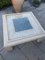 SALON TAFEL VAN fossiele steen., Overige materialen, Gebruikt, 50 tot 100 cm, Vierkant