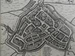 gravure plattegrond Sneek Friesland Guicciardini 1652, Boeken, Atlassen en Landkaarten, Nederland, Gelezen, Voor 1800, Landkaart
