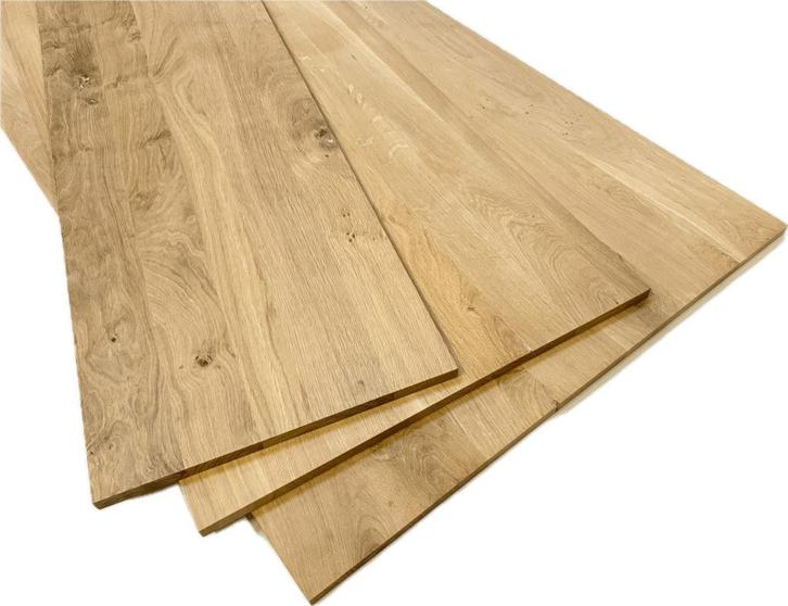 Eiken panelen 18mm, 25mm, 40mm! Massief en doorlopende lamel, Doe-het-zelf en Verbouw, Platen en Panelen, Nieuw, Hout, 20 tot 50 mm