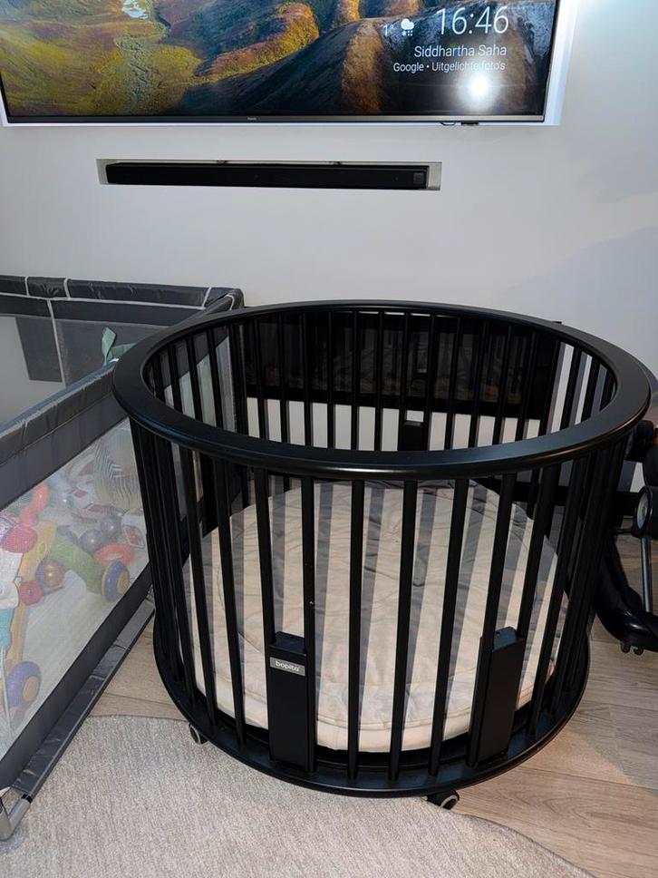 Bopita zwarte box rondo, Kinderen en Baby's, Boxen, Nieuw, Rond, Wieltjes, Ophalen