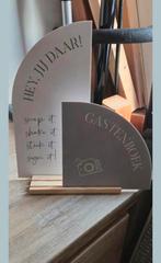 Gastenboek bordje voor bruiloft of feest, Ophalen of Verzenden, Nieuw