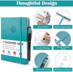 Hardcover adresboek alfabetische tabbladen,wachtwoordboekje, Diversen, Ophalen of Verzenden, Nieuw