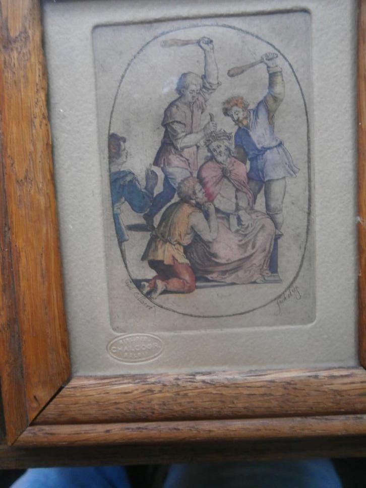 Zeer Oud (17e Eeuws Ets, FLAGELATION(Geseling) Jezus, Antiek en Kunst, Antiek | Religie, Ophalen