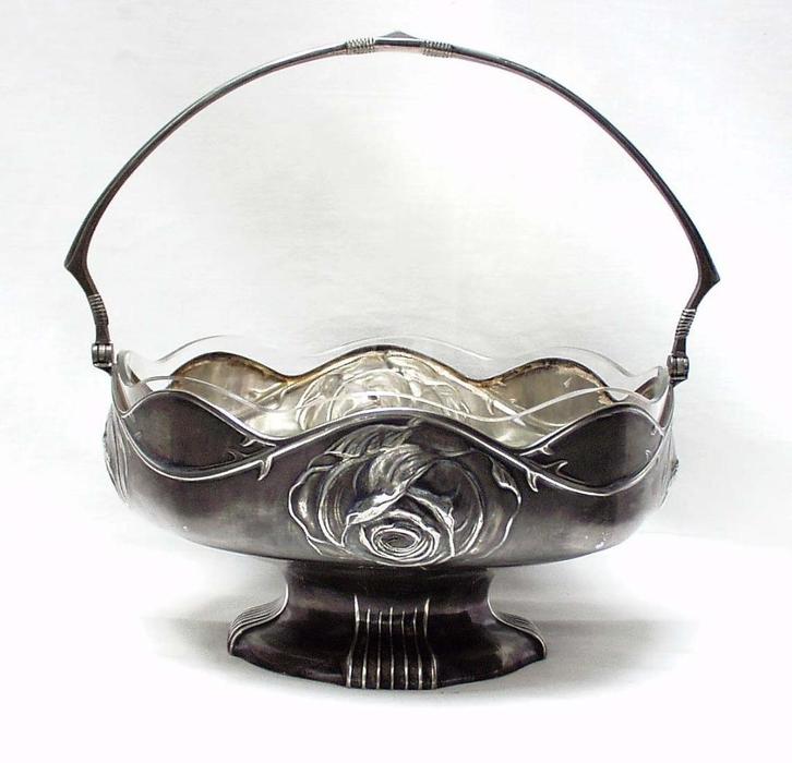 Art Nouveau Schaal - Orivit., Antiek en Kunst, Antiek | Servies los, Ophalen of Verzenden