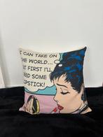 POP ART KUSSEN - Retro | Pop Art | Comic | Art Deco | Fun, Ophalen of Verzenden, Nieuw, Blauw, Vierkant