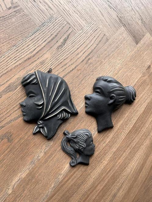 Vintage meisjeshoofd, Huis en Inrichting, Woonaccessoires | Wanddecoraties, Gebruikt, Ophalen of Verzenden