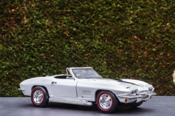 Chevrolet Corvette C2 Sting-Ray Cabriolet Ertl 1/18 Wit  beschikbaar voor biedingen
