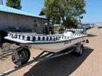 California Skiff inclusief Honda 15 PK motor & kieptrailer, Watersport en Boten, Ophalen, 10 tot 30 pk, Tot 6 meter, Polyester