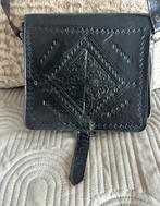 Tas echt leer messenger bag zwart leer, Ophalen of Verzenden, Zo goed als nieuw, Zwart, Leer