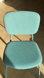 6 comfortabele eetkamerstoelen turquoise/groen/azurblauw, Huis en Inrichting, Stoelen, Ophalen, Zo goed als nieuw, Overige kleuren