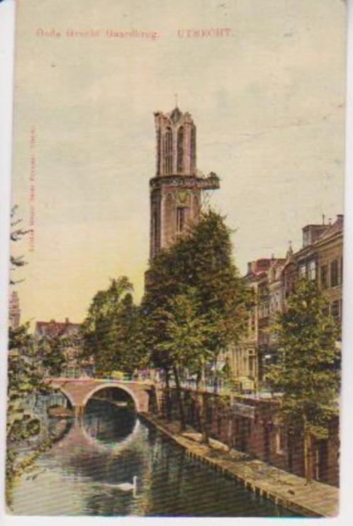 UTRECHT,- Oude Gracht-Gaardbrug.  30-01, Verzamelen, Ansichtkaarten | Nederland, Gelopen, Utrecht, Voor 1920, Ophalen of Verzenden