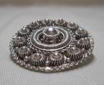 Zilveren antieke Zeeuwse knop broche nr.055, Verzenden, Minder dan 4 cm, Zo goed als nieuw, Zilver
