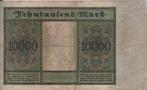 duitsland inflatie geld 10.000 mark, Postzegels en Munten, Ophalen of Verzenden, Duitsland